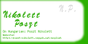 nikolett poszt business card